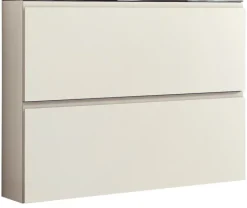 Schuhschrank GARDASEE 22 x 110 x 81 cm Holznachbildung sand