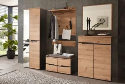 Schuhschrank MEMPHIS 80 x 107 cm Artisan Eiche/ Graphitgrau