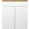 Schuhschrank MUNDI 83 x 102 cm Weiß Hochglanz/Eiche-Riviera-Dekor