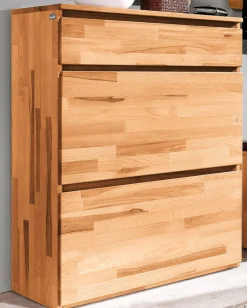 Schuhschrank POUR 80 x 107 cm Kernbuche massiv