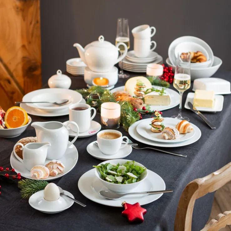 Seltmann Weiden Kaffeebecher RONDO LIANE 6er Set weiß