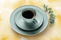 Seltmann Weiden Kaffeeservice BEAT COLOR GLAZE 18-teilig arktisblau