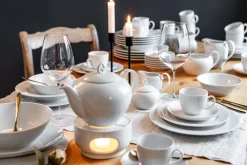 Seltmann Weiden Kaffee-Untertasse RONDO LIANE 6er Set weiß