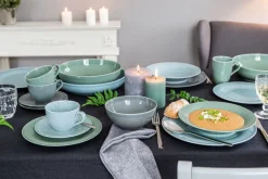 Seltmann Weiden Speiseteller BEAT COLOR GLAZE 6er Set salbeigrün