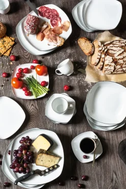 Seltmann Weiden Speiseteller LIDO 6er Set 26 cm schwarz/weiß