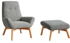 Sessel Set INGA 2-teilig Picasso silbergrau