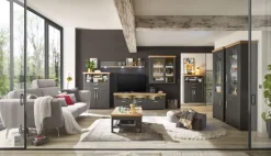 set one by Musterring Couchtisch YORK 65 anthrazit /Eiche Artisan