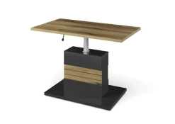 set one by Musterring Couchtisch QUINCY  95x48-68 cm Anthrazit/Coast Evoke Eiche