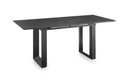 set one by Musterring Esstisch NEW ATLANTA 190-240 x 90 cm vulkanschwarz/Keramikoptik schwarz