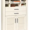 set one by Musterring Highboard YORK weiß/braun