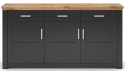 set one by Musterring Sideboard YORK 52 anthrazit /Eiche Artisan