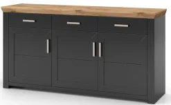 set one by Musterring Sideboard YORK 52 anthrazit /Eiche Artisan