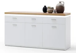 QUARTIER Sideboard AARON weiß/ braun