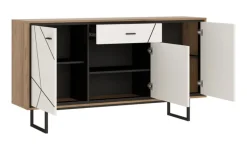 QUARTIER Sideboard BROLO 167 x 90,3 cm weiß/ schwarz