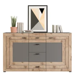 QUARTIER Sideboard FRENO Oak/ grau