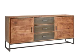 QUARTIER Sideboard JOHNSON 175 x 77 x 40 cm in Braun/Grau