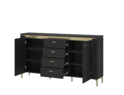 QUARTIER Sideboard NORICA 155,3x87,3 cm schwarz matt