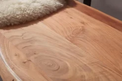 Sitzbank 60 x 180 cm braun schwarz