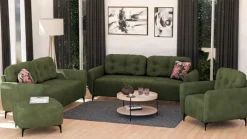QUARTIER Sofa 3-Sitzer VENTA dunkelgrün