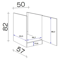 QUARTIER Spülenunterschrank NANO Buche