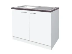 QUARTIER Spülenunterschrank PETE weiß