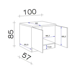 QUARTIER Spülenunterschrank PETE weiß