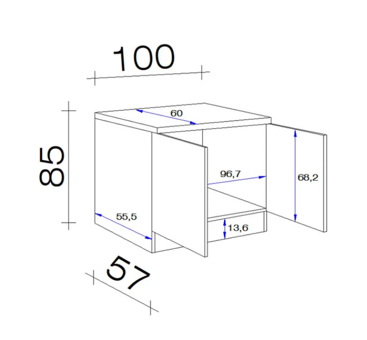 QUARTIER Spülenunterschrank PETE weiß