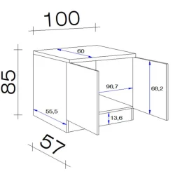 QUARTIER Spülenunterschrank PETE weiß