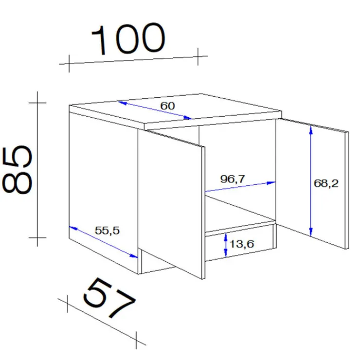 QUARTIER Spülenunterschrank PETE weiß