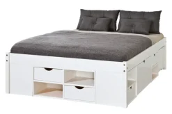 Kinder Stauraum-/Funktionsbett LAURO 180 x 200 cm weiß