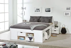 Kinder Stauraum-/Funktionsbett LAURO 180 x 200 cm weiß