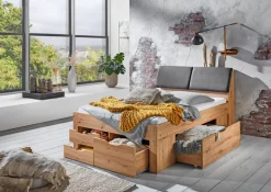 Kinder Stauraum-/Funktionsbett MAXI 140 x 200 cm braun