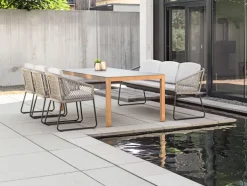 STERN Dining Gartenstuhl ODEA 2er Set schwarz /cremebeige