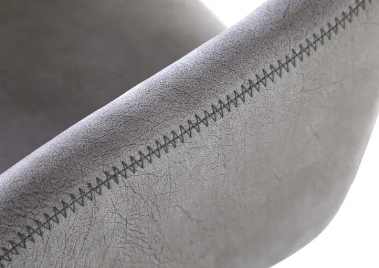 QUARTIER Stuhl MIKE hellgrau/schwarz ZickZackNaht