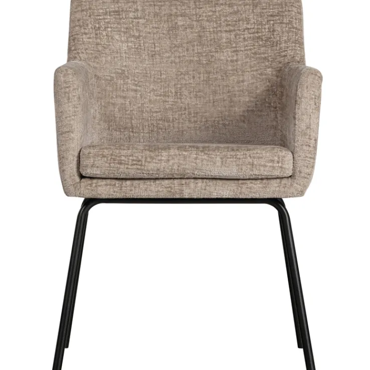 Stuhl mit Armlehnen KAM 2er Set sand/schwarz