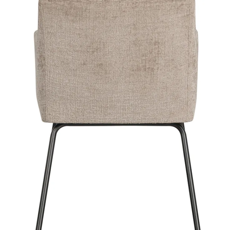 Stuhl mit Armlehnen KAM 2er Set sand/schwarz