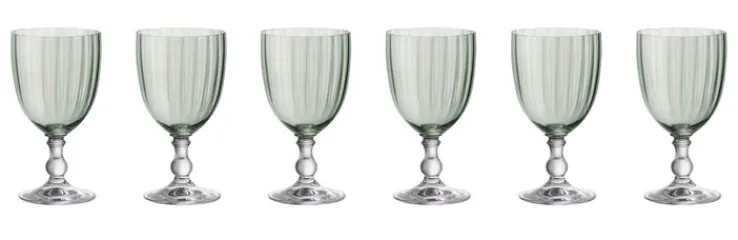 TAFELWERT Rotweinkelch GIORGIA 6er Set rauchgrün
