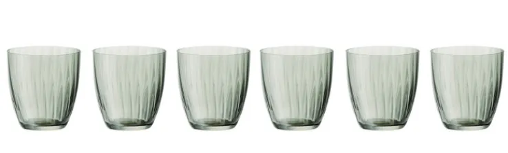 TAFELWERT Trinkglas GIORGIA 6er Set rauchgrün