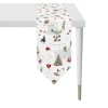 APELT Tischband CHRISTMAS ALL OVER 32x175cm weiß-rot