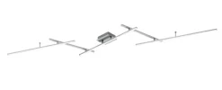 TRIO LED Deckenlampe ARVIN 245 cm nickelfarbig