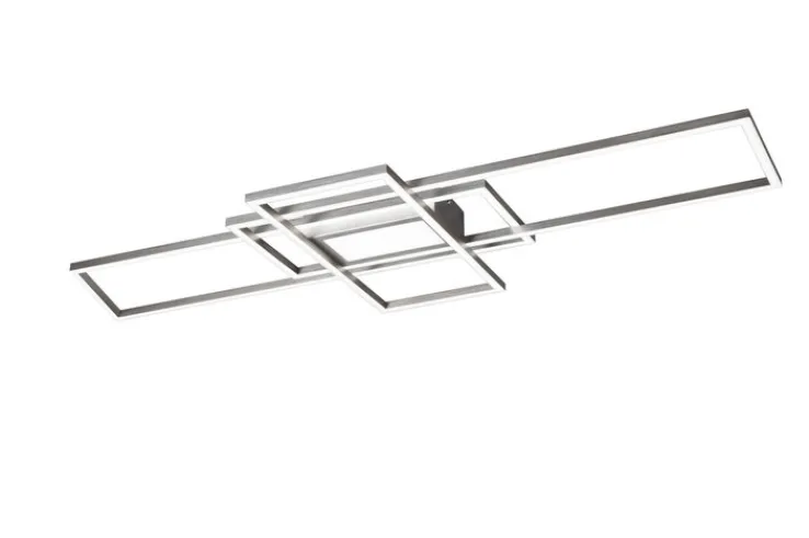 TRIO LED Deckenlampe IRVINE 42 x 105 cm nickelfarbig