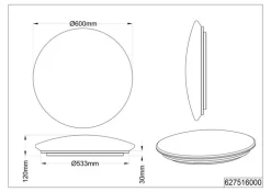 TRIO LED Deckenlampe LUNAR 60 cm