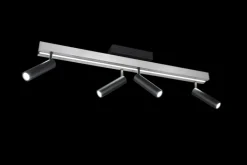 TRIO LED Deckenlampe mit 4 Spots ZENO 85-133 cm Alu /schwarz
