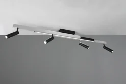 TRIO LED Deckenlampe mit 4 Spots ZENO 85-133 cm Alu /schwarz