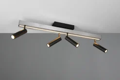 TRIO LED Deckenlampe mit 4 Spots ZENO 85-133 cm Alu /schwarz