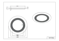 TRIO LED Deckenlampe MORGAN 45 cm nickelfarbig