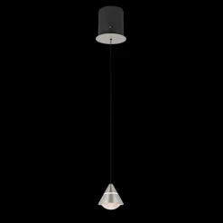 TRIO LED Pendelleuchte ROMEO Metall Ø 15,5 cm Höhe 50–200 cm Alu-/Nickelfarbig