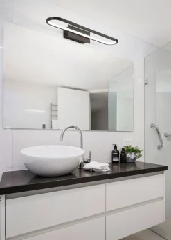 TRIO LED Spiegelleuchte GIANNI 60 cm schwarz