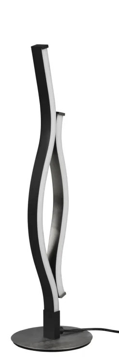 TRIO LED Tischlampe BLAZE 48 cm schwarz /nickelfarbig