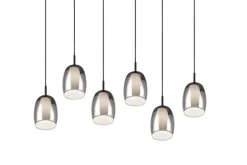 TRIO Retrofit Balkenpendel TRS BARRET 89 cm schwarz /rauchfarbig